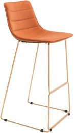 Adele Bar Chair (Set of 2 - Orange & Gold) 