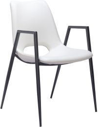 Desi Dining Chair (Set of 2 - White & Black) 