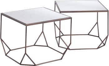 Arzon Ensemble de Tables à Café (Bronze) 