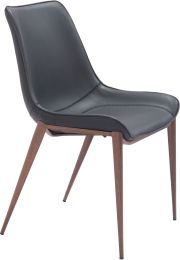 Magnus Dining Chair (Black & Walnut) 
