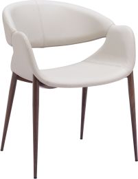 Limay Chaise à Diner (Beige & Noyer) 
