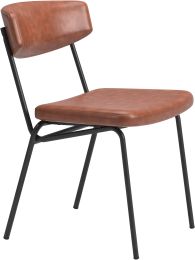 Charon Dining Chair (Set of 2 - Vintage Brown & Black) 