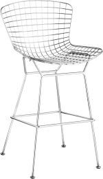 Wire 27.5 In Bar Chair (Set of 2 - Chrome) 