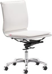Lider Plus Armless Office Chair (White) 