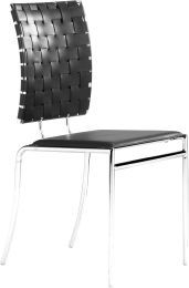 Criss Cross Dining Chair (Set of 4 - Black) 