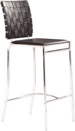 Criss Cross 26 In Counter Chair (Set of 2 - Black) 