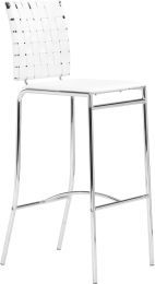 Criss Cross 29 In Bar Chair (Set of 2 - White) 