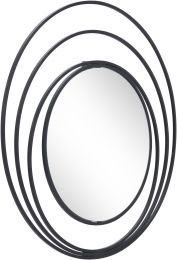 Luna Round Mirror (Black) 