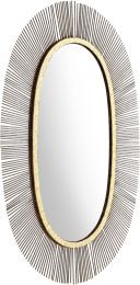 Juju Oval Mirror (Black & Gold) 