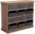 Haricot Cabinet (Natural Pine & Industrial Gray)