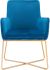 Honoria Arm Chair (Dark Blue Velvet)
