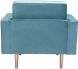 Puget Arm Chair (Light Blue Velvet)