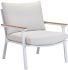 Maya Beach Arm Chair ( Set of 2 - Light Gray, Natural & White)