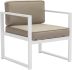 Golden Beach Arm Chair (Set of 2 - White & Taupe)