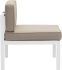 Golden Beach Middle Chair (Set of 2 - White & Taupe)