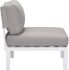 Santorini Armless Chair (White & Grey)