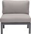 Santorini Armless  Chair (Dark Grey & Grey)
