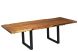Zen Live Edge Extendable 64 to 96 Inch Dining Table (Acacia  - Black U Legs)
