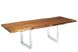Zen Live Edge Extendable 64 to 96 Inch Dining Table (Acacia  - Stainless U Legs)