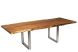 Zen Live Edge Extendable 64 to 96 Inch Dining Table (Acacia  - Brushed U Legs)