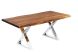 Zen Live Edge 72 Inch Dining Table (Acacia - Stainless X Legs)