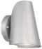 Outdoor Cast Aluminum 1-Light LED Wall Sconce in Brushed Silver