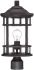 Vista II Collection Post Lantern 1-Light Outdoor Black Coral Light Fixture