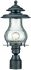 Blue Ridge Collection 1-Light Post Mount Outdoor Lantern in Matte Black