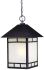 Artisan Collection Hanging Lantern 1-Light Outdoor Architectural Bronze Light Fixture