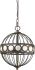 Aria 3-Light Globe Chandelier with pearl disks