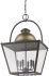 Lanterne carrée à 3 ampoules Savannah avec abat-jours en verre