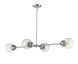 Portsmith Island Pendant (4 Light - Polished Nickel and Clear)