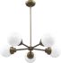 Portsmith 5-Light Island pendant with glass globes
