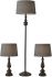 Chandler Floor and Table Lamp Set (Dark Bronze - 3 Piece)