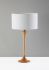 Rebecca Table Lamp (Natural Wood & Antique Brass Accent)