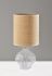 Emma Table Lamp (Clear Glass & Steel Neck)