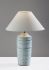 Catalina Table Lamp (Light Blue Ribbed Ceramic)