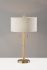 Madeline Table Lamp (Natural Wood & Antique Brass)