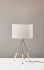 Della Nightlight Table Lamp (Brushed Steel & Clear Acrylic Light Up Legs)