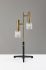 Melvin Table Lamp (Black & Antique Brass - LED)