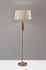 Pinn Lampe de Plancher (Laiton Antique & Noyer)