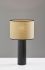 Primrose Table Lamp (Regular - Black Ribbed Ceramic)