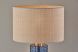 Delilah Table Lamp (Antique Brass & Blue Textured Glass)