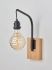 Wren Wall Lamp (Natural Wood with Black Finish)