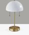 Bowie Table Lamp (Antique Brass & White)