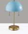 Bowie Table Lamp (Antique Brass & Light Blue)