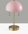 Bowie Table Lamp (Antique Brass & Light Pink)