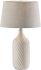 Kathryn Table Lamp (Off-White & Grey & Natural Textured Ceramic - 2 Piece Set)