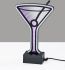 Infinity Table or Wall Lamp (Martini Glass - Neon)
