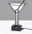 Infinity Table or Wall Lamp (Martini Glass - Neon)